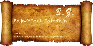 Bajnóczi Zoltán névjegykártya