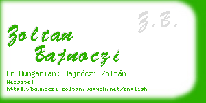 zoltan bajnoczi business card