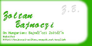 zoltan bajnoczi business card